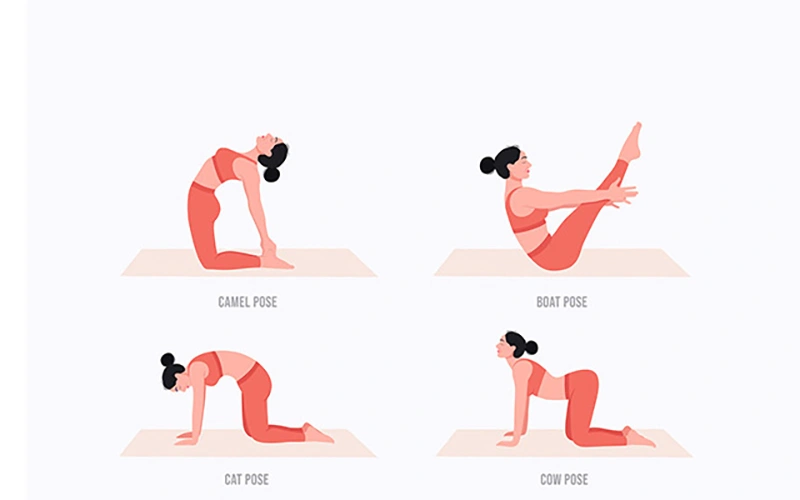 اسم حرکات یوگا با تصویر