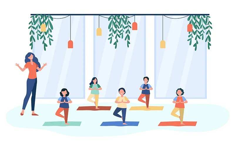 یوگا برای کودکان و همچنین نوجوانان