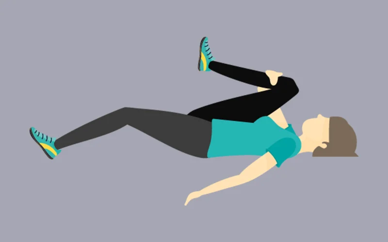 آسانا چرخش ستون فقرات خوابیده 